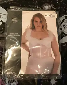 Angel feather corset halloween adult plus size 2xl -NEW