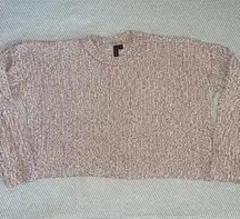 Moon And Madison Pink Maroon Oversized Ribbed Knit Sweater Sz Sm