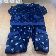 Secret Treasures Plush Star Pajama Set XL 16-18 Navy Cozy Winter Holiday Gift