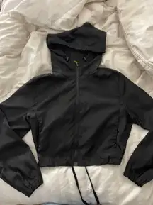 Cropped Black Windbreaker