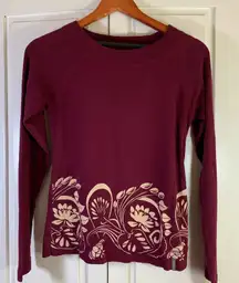 Columbia Long Sleeve Shirt Womens Small Floral Athleisure Pullover‎ Soft Boho