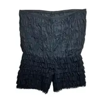 Vintage Black Nylon Ruffle Bloomers Shorts Vintage USA Made Retro Pin Up Costume
