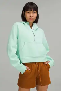 Lululemon Scuba Oversized Half-Zip Hoodie in Light Green Size M/L