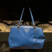 Coach Large Christie Leather Handbag w/Adjustable Strap & 4 Compartments