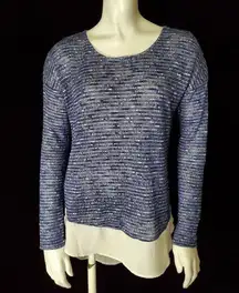 HP! THML Blue & White Sweater with White Sheer Bottom (S)