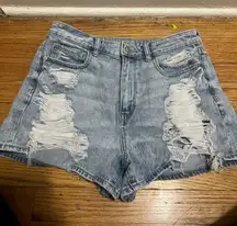 American Women’s Jean Eagle Denim Shorts 6 Distressed