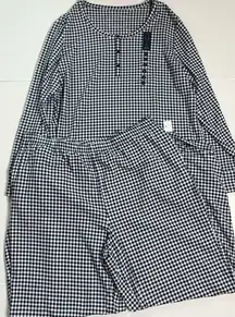 Charter Club Gingham Check Pajama Set Size Large NWT