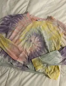 Tie-Dye Crop Top Long Sleeve