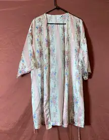 FLORAL SATIN DUSTER / HOUSE ROBE