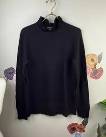 J.Crew Black Long Sleeve Ruffle Neck Sweater - Size - Medium