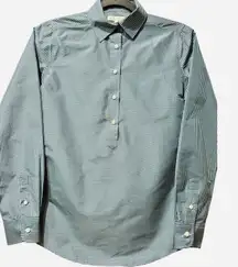 Ann Mashburn Teal Gingham Tomboy Popover Shirt Small Rare Colorway, Classic Prep