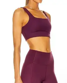 🆕 NWOT Girlfriend Collective Tommy Sports Bra Cropped Top Wide Strap Plum XS