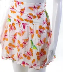 Lilly Pulitzer Nikita Butterfly Derby Floral White Label Y2K Vintage Skirt Sz 6