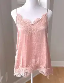 Paper Crane Peach Blush Pink Lace Camisole Tank Top Size Small
