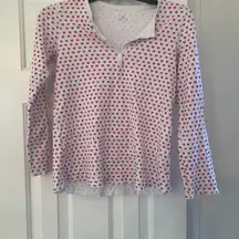 Pink Heart Long Sleeve Pajamas