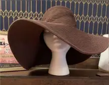 J CREW BROWN BIG FLOPPY BEACH HAT