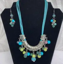 Stament necklace & matching earrings