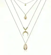 NEW Liv Oliver 18k Gold Multi Strand Layer Necklace💛