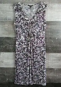 💲Purple Gray Combo Abstract Sleeveless Dress Sm