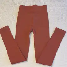 NEW! Free People Movement Terracotta Rust Ribbed Leggings Size XS/S