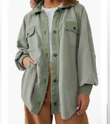 Ruby Shacket in Jaded Green