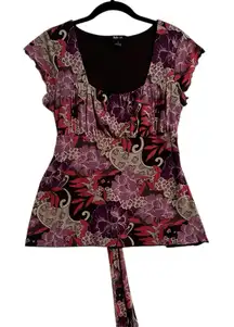 Vintage Style & Co Y2K Babydoll Top Milkmaid  Floral 90s WhimsiGoth Size Medium