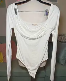 FP Movement by Free People White Long Sleeve Bodysuit