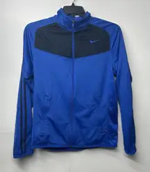 Nike Women’s Small Full Zip Track Jacket Blue Black Athletic
