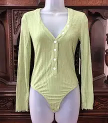 Capulet Raven Bodysuit Artichoke Rib NWT SAMPLE S