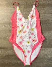 NWT LoveShackFancy Shailee Mix Print One Piece Swimsuit Size Medium