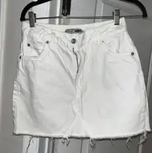 White Denim Skirt 