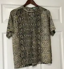 Snakeskin Print Flowy Top