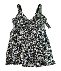 Island Escapes Dot Print Swim Dress