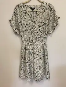 Simply Vera Wang Short Sleeve Belted Print Shirt Dress Size XXL