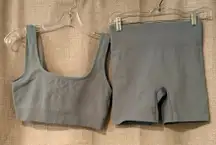 Avictia | Teal Set (Shorts & Top) Ribbed Collection | L