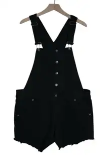 HT Denim Women's 12 Black Denim Shortall