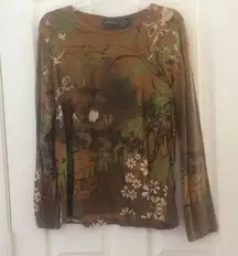 Ladies embellished prairie mountain tee xl