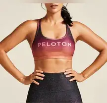 NWT Peloton x WITH Sunrise Fade Strappy Sports Bra Shimmer