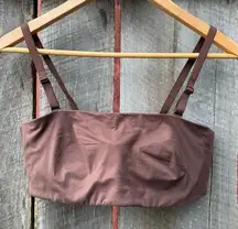 SMOOTHEZ by Aerie Bandeau Bra Brown with Underwire Removable Straps 36D