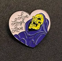 Heart-Shaped Enamel Pin | Death is laughing at us 3FER