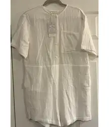 Commense Romper NWT Sz SMALL White Gauze Jumpsuit Boho Lightweight Cool Festival