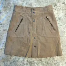 Real Leather Suede Mini Skirt NWOT