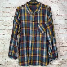 prAna  Womens Size 2X Plaid Shirt Button Down Lightweight