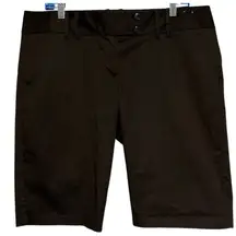 Old Navy Women's Stretch Low Waist Brown‎ Shorts Front Faux Back Pockets Size 14
