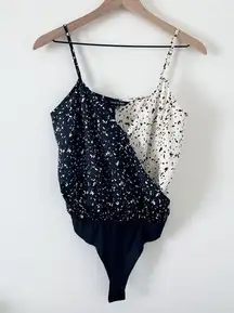 Black and White Speckled Bodysuit