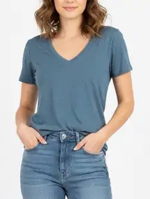 American Giant Women's V Neck Tee Size S Made USA