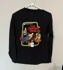 Steven Rhodes Black Long Sleeve Tee Shirt Let's Summon Demons Adult Size Small