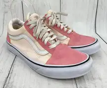 Vans  Women's 9.5 Custom Pink Old Skool Suede Canvas Skate Sneaker Shoes