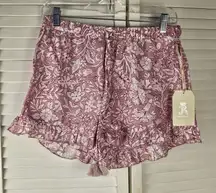 NWT Rachel Ashwell‎ Womens Purple Floral Sleep Shorts Medium