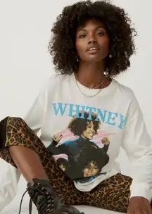 DAYDREAMER Dance With Somebody WHITNEY HOUSTON Long Sleeve Tee Top Sz‎ L